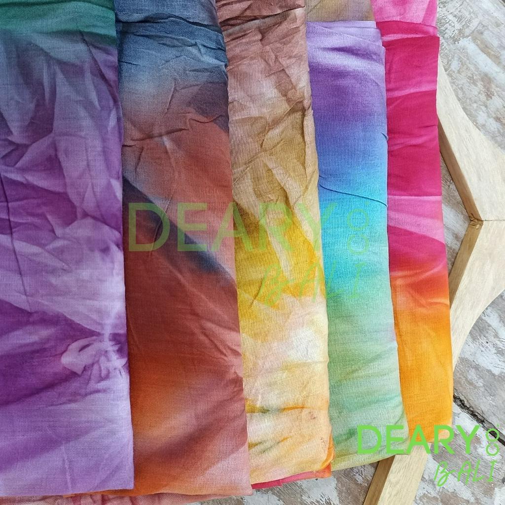 KAIN SARUNG PANTAI BALI TIE DYE PELANGI BAHAN RAYON TIPIS ADEM LEMBUT