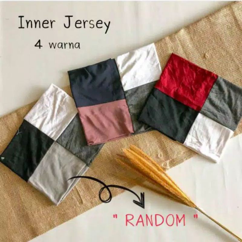 INNER 4 WARNA JERSEY TERMURAH/ DALAMAN JILBAB /DALAMAN JILBAB BOLAK BALIK / INNER NON SILANG GROSIR