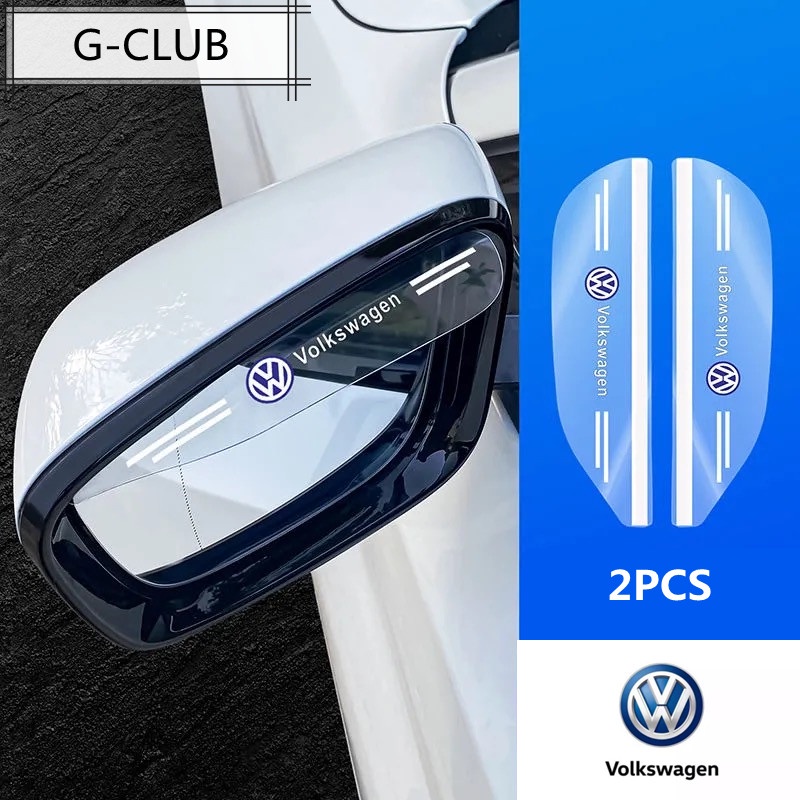 G-club 2PCS Eyebrow Pelindung Kaca Spion Mobil Anti Air / Hujan Untuk Volkswagen Golf Passat Jetta Polo