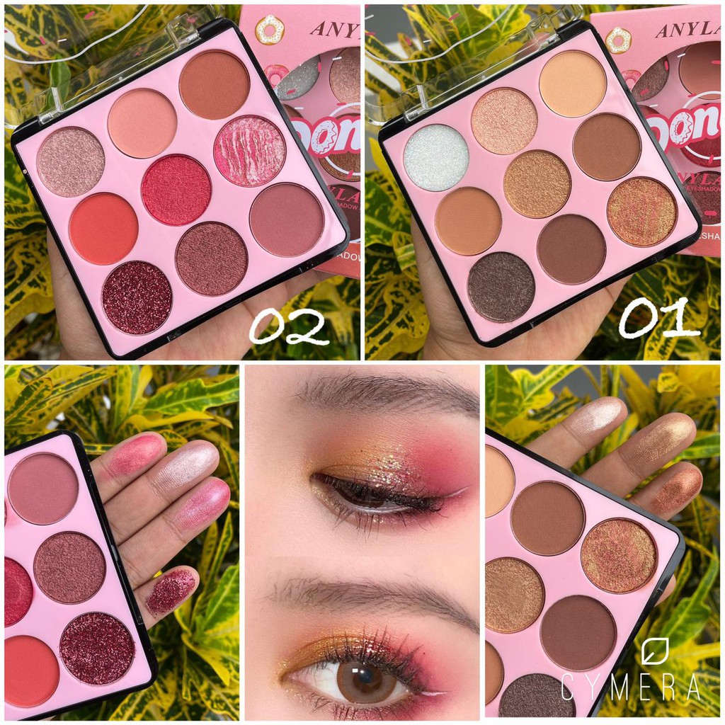 COD - ANYLADY DONUTS 9 Color Eyeshadow Palette 823 / Eyeshadow / Grosir Kosmetik