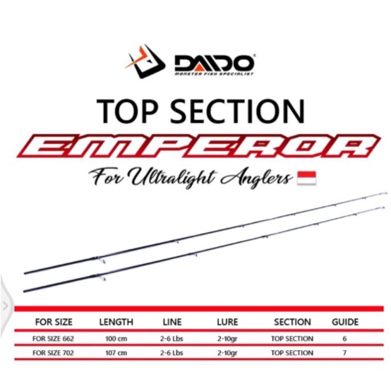 BLANK ROD / TOP SECTION / UJUNG JORAN DAIDO EMPEROR ULTRALIGHT UL