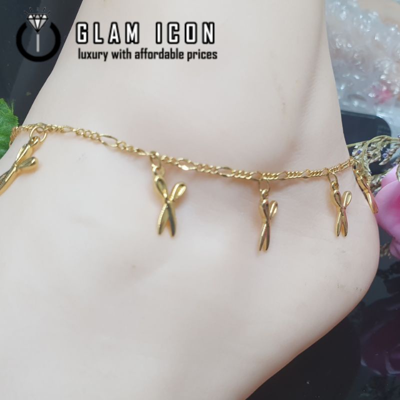 Gelang Kaki GD Bandul Gunting Cute G0377