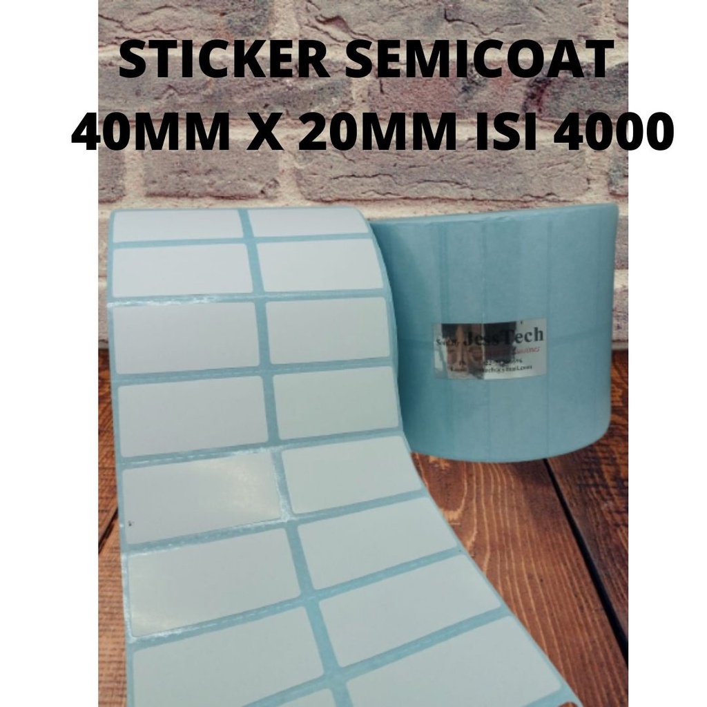 

Stiker Label Barcode Semicoat 40x20mm / 40x20 mm / 40 x 20 mm / 4x2CM