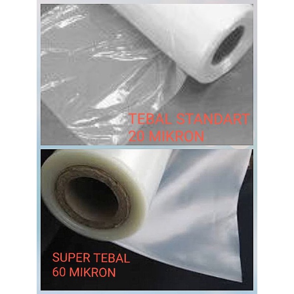 Plastik LEBAR 4 METER Besar &amp;  SUPER TEBAL | Plastik Roll Cor Bangunan Anti Panas Matahari | Plastik UV Hidroponik Bahan PE HDPE 60 Mikron