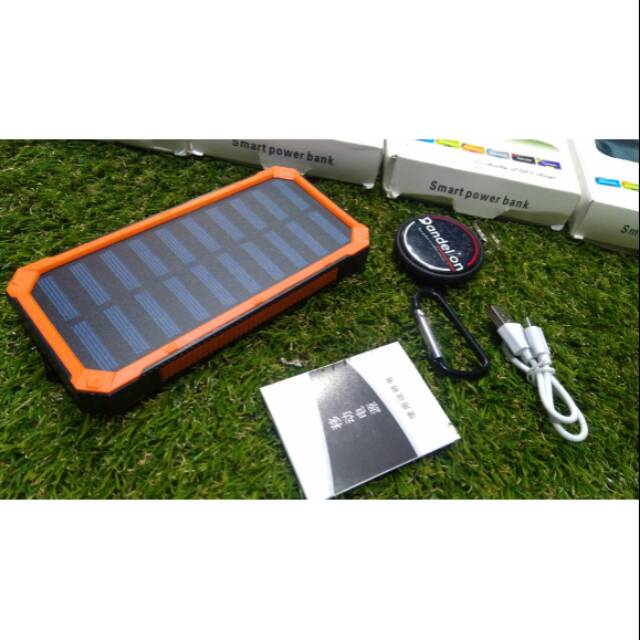 Smart powerbank 20.000 mah Daya Matahari / Powerbank Travel ,Powerbank,charger hp.