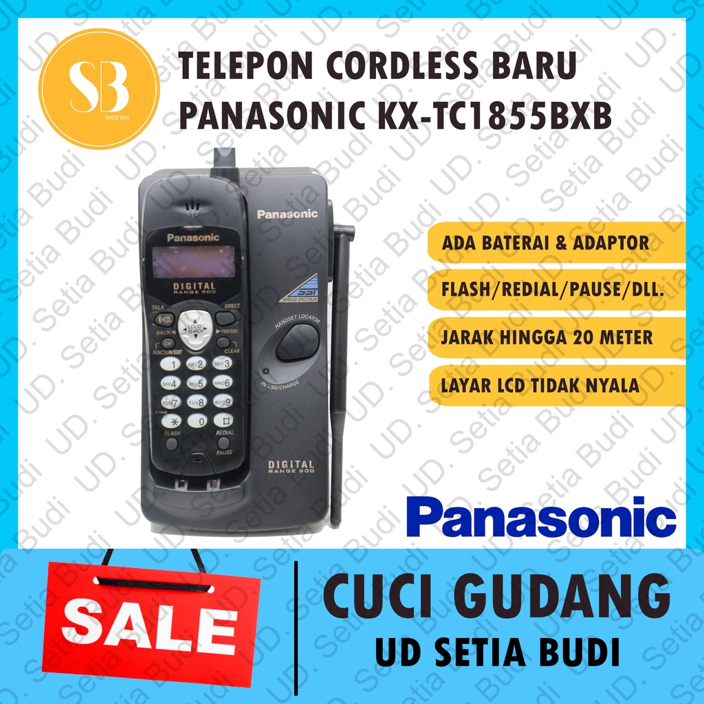 Telepon Wireless Cordless Panasonic KX-TC1855BXB 1855 Baru dan Murah