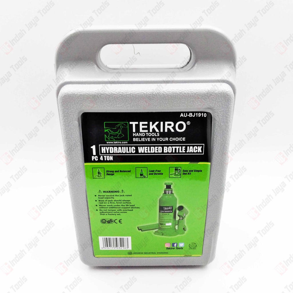 TEKIRO AU-BJ1910 Dongkrak Botol 4 Ton Mobil - Hydraulic Jack Hidrolik