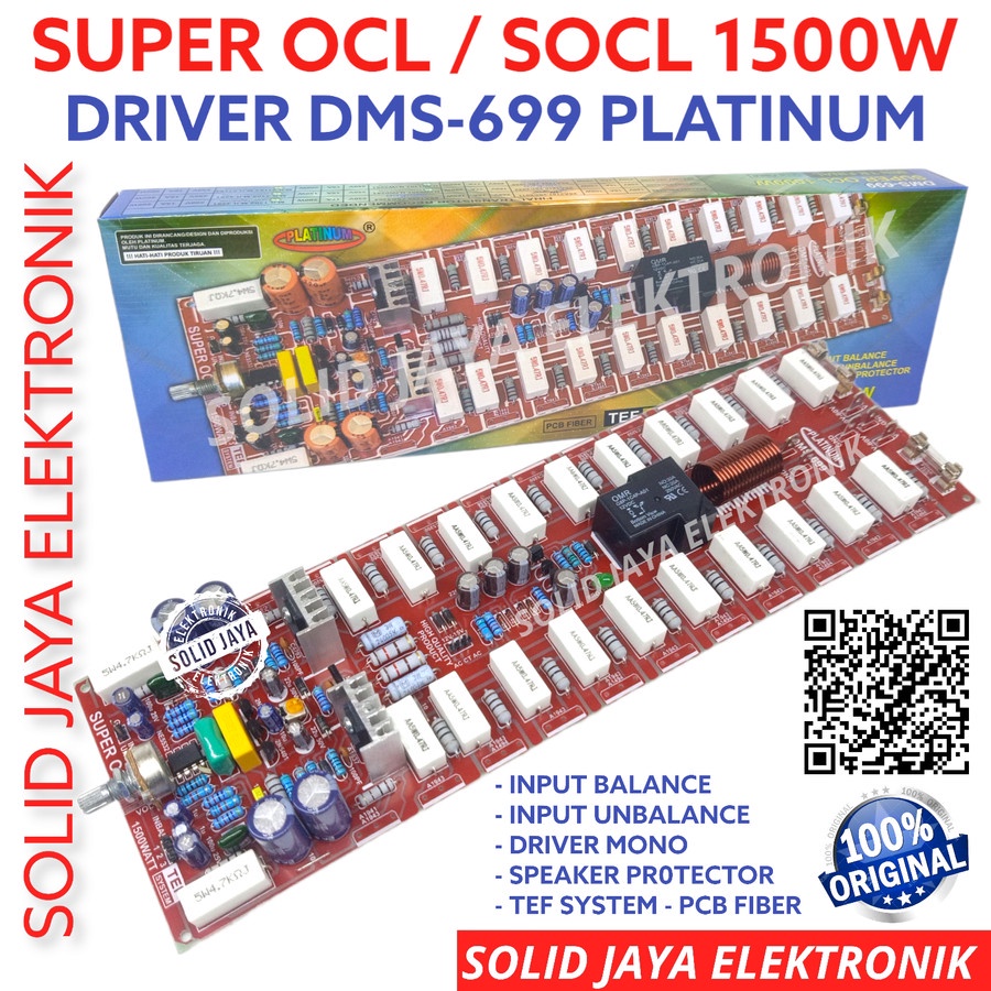 KIT DRIVER POWER SOCL TEF SYSTEM 1500W DMS699 SUPER OCL DMS 699 DMS-699 1500 WATT W PCB FIBER PLUS PROTEKTOR SPEAKER PROTEK POWER LAPANGAN SUPER OCL SOCL 1500 WATT PLATINUM ASLI ORI ORIGINAL