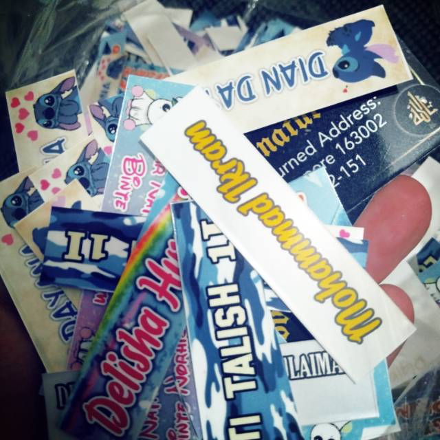 

label nama bebas desain