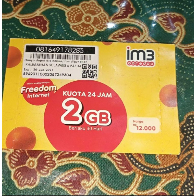 PERDANA INDOSAT INCLUDE 2GB KALIMANTAN JARINGAN 4G LTE