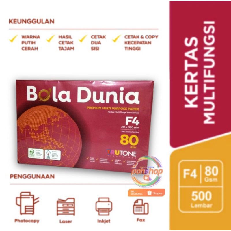 

Bola Dunia HVS F4/80gsm per rim