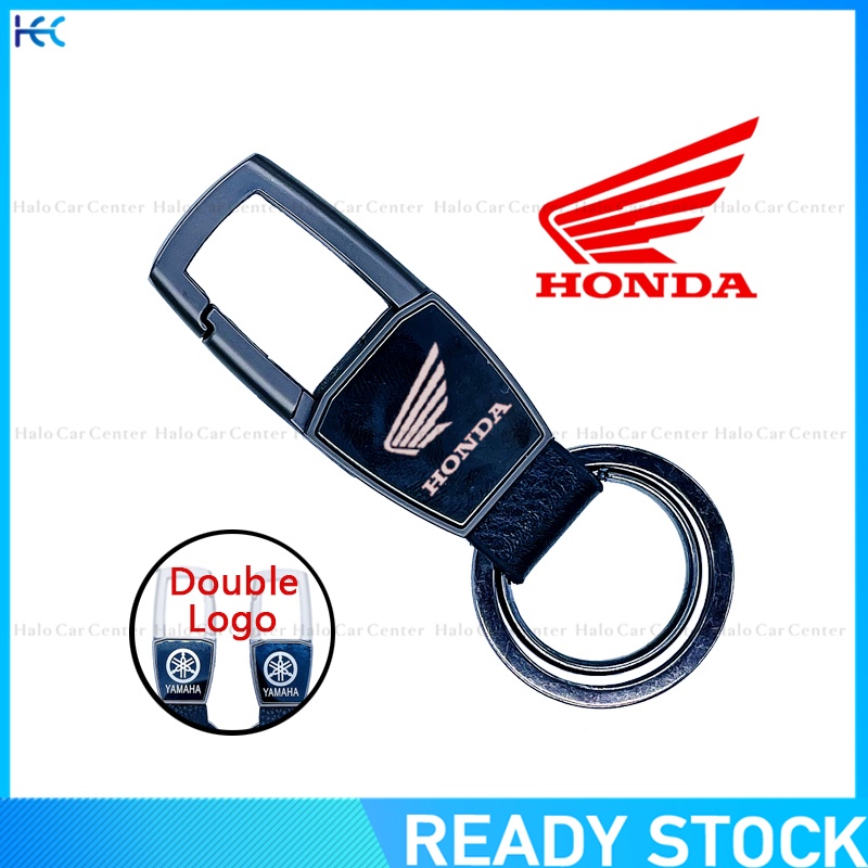 【Double Side Print】Creative Alloy Meta keychain with logo for Honda Motor