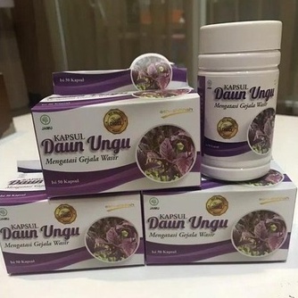 Kapsul Herbal Daun Ungu BPOM / Obat Ambeien Wasir Ambeyen Ampuh Benjolan Asli Ash Shihhah