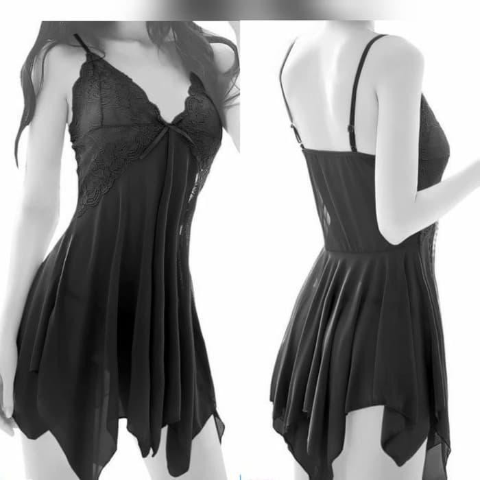 ACL0865  Sexy Lingerie Baby Doll Transparan Baju Tidur Seksi Wanita