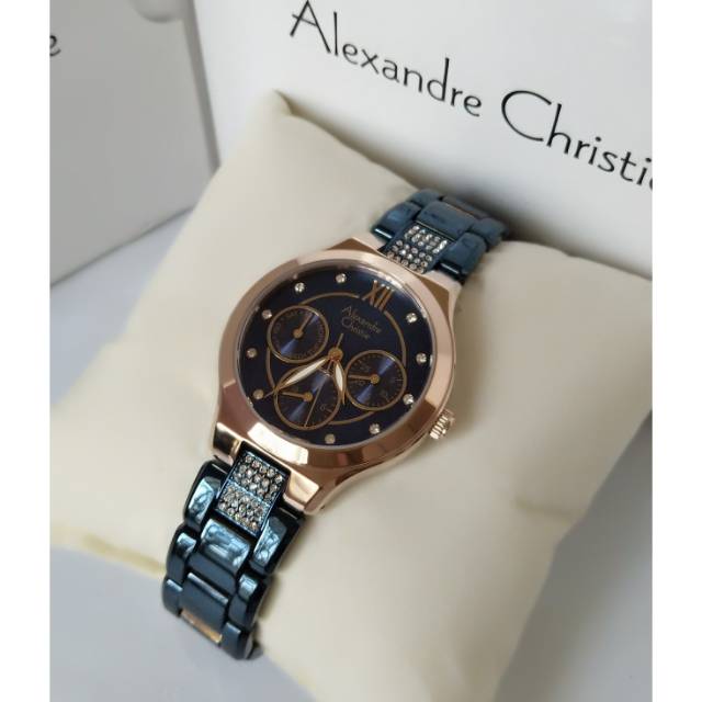 Jam tangan wanita alexandre christie 2731 rosegold navi original