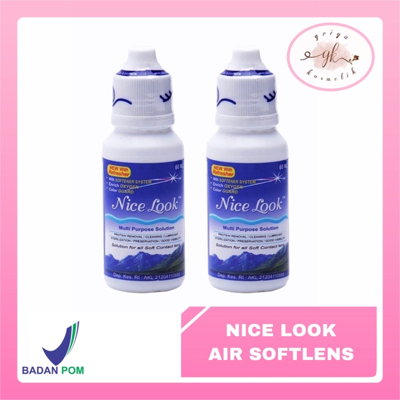 ✨GRIYA✨ Cairan Softlens Nice Look 60ml Soflens Nicelook Air Pembersih Soflen Murah