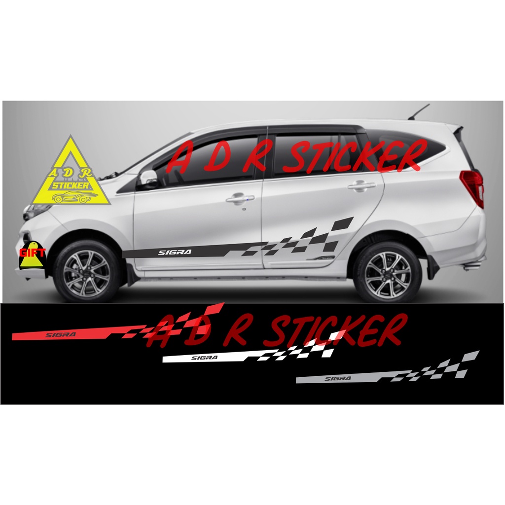 TERBARU CUTTING STICKER STIKER MOBIL SIGRA STRIPING STICKER MOBIL DAIHATSU SIGRA TERBARU