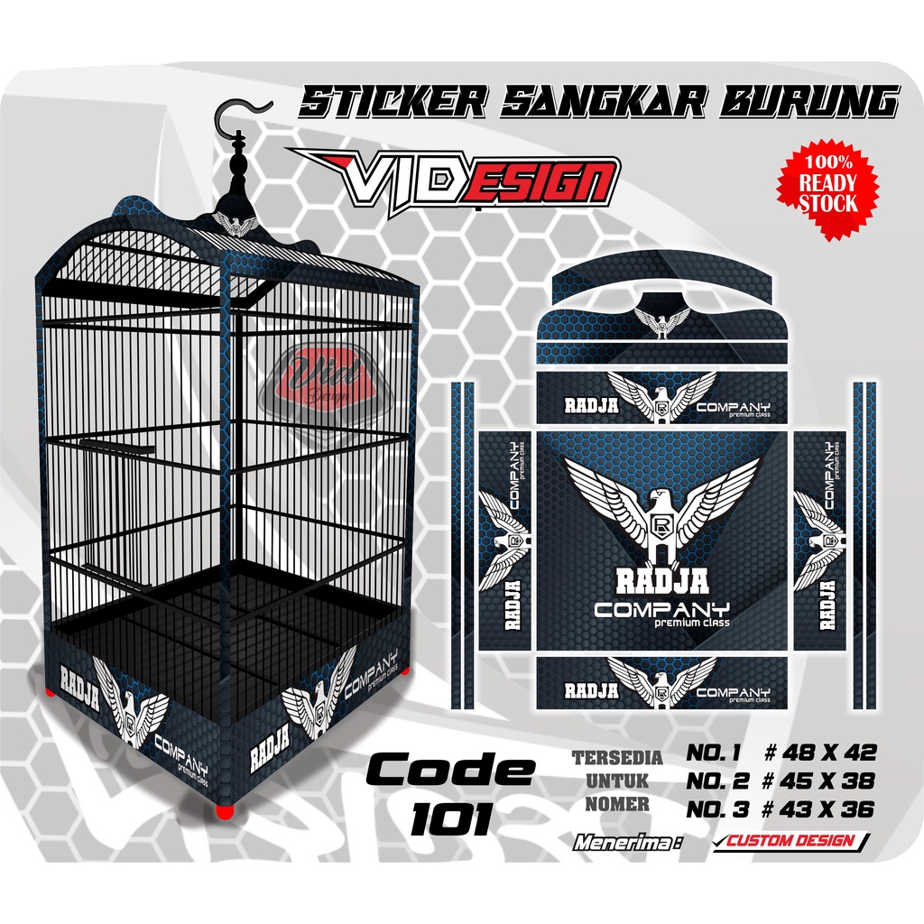 STIKER SANGKAR BURUNG DECAL KANDANG KOTAK KACER EBOD JAYA NO 1 NO 2 DAN NO 3