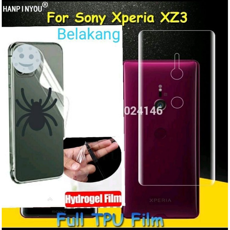 anti gores Hydrogel belakang Sony Xperia XZ3 docomo au softbank dan globall