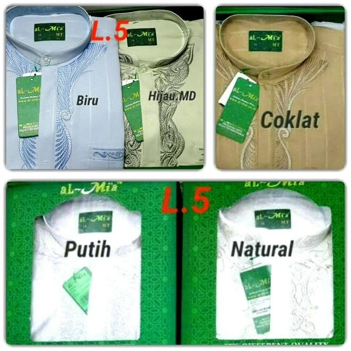 Baju koko / Kemeja koko lengan pendek al-Mia Jumbo Bigsize Besar L7