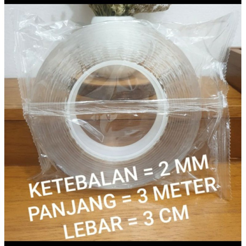

Nano magic double tape 2mm 3cm 3meter super kuat