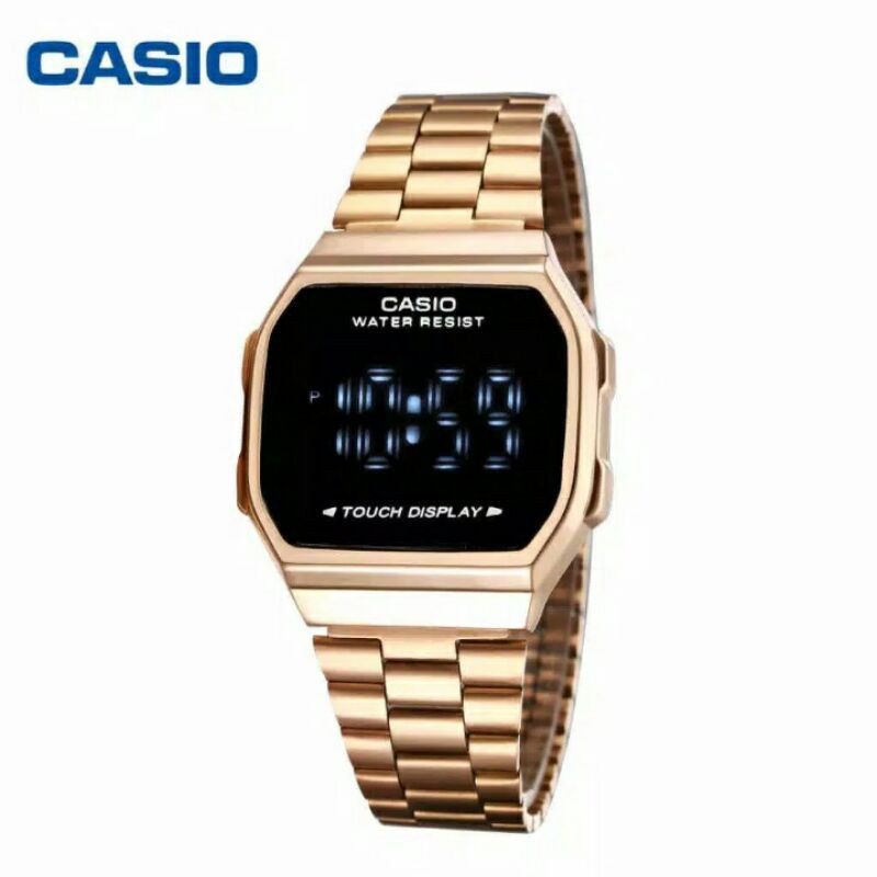 Jam Tangan Wanita Casio Touch Scren Strap Rantai