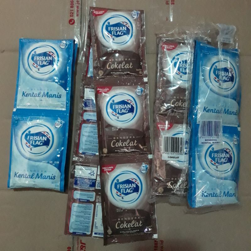 

FRISIAN FLAG SUSU BENDERA FULL CREAM COKELAT KENTAL MANIS Susu Kental Manis Bendera Renceng(I Renceng isi 6 sachet) /YAP_snack001