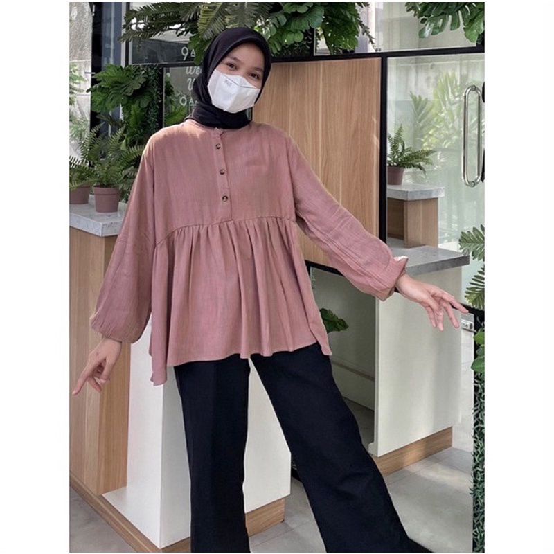 ARINA BLOUSE KATUN RAYON CRINKLE/ BLOUSE MUSLIM WANITA