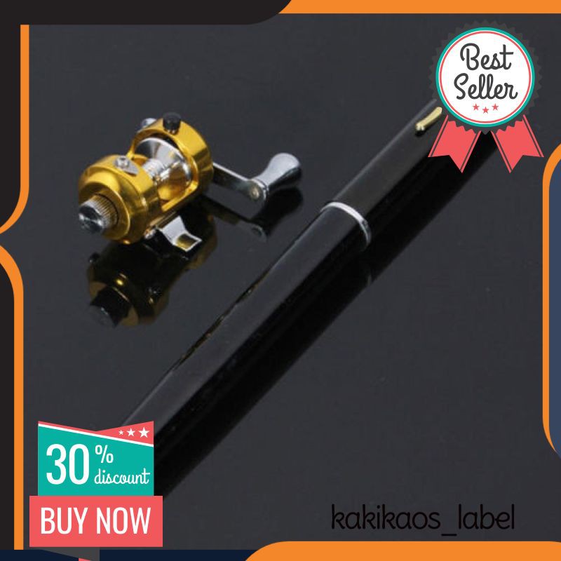 Mini FISHING ROD PENA PUPLEN Pancing Joran Pancing Mini Portable 1M 100CM Pen PulPen Alat Mancing