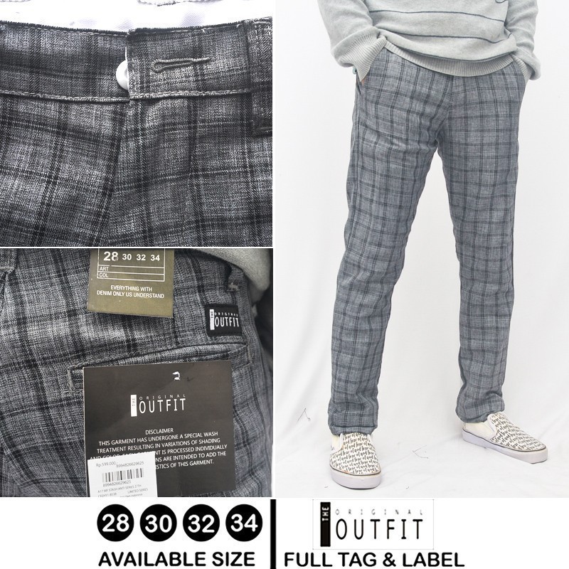 Celana tartan pants/celana kotak kotak tartan pria