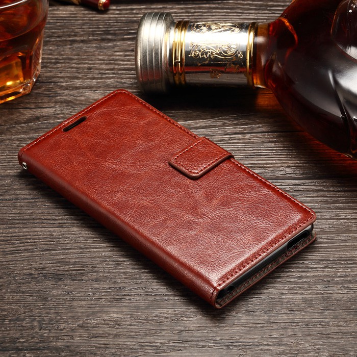 KEREN BANGET LEATHER FLIP COVER WALLET Sony Xperia M5 Aqua Dual case casing dompet