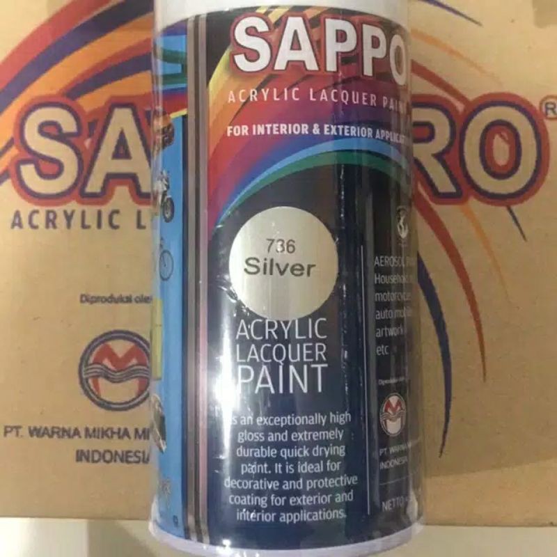 Sapporo silver 736/ sapporo perak / cat pilox silver 150ml&300ml