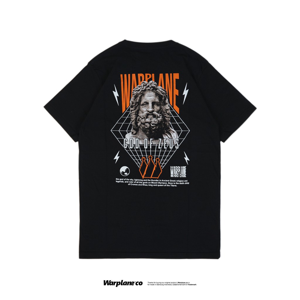 Wrpln TSHIRT - Goz Black /Kaos Dewasa/Kaos Pria/ Warplane
