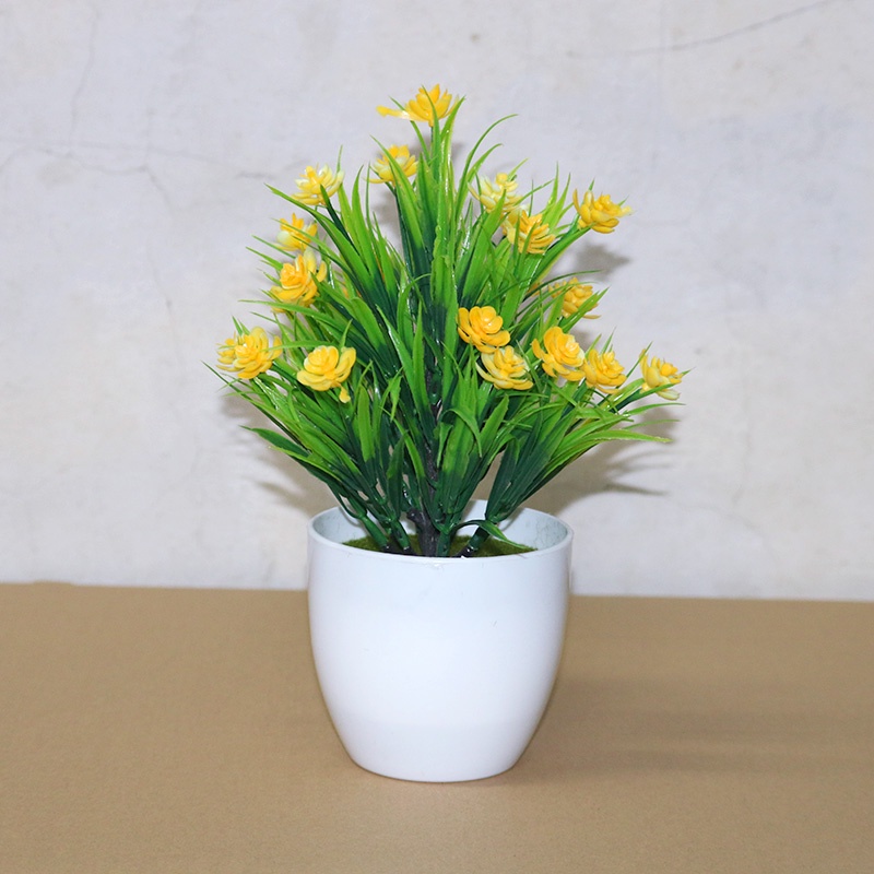 Swopply PT39 Pot Tanaman Hias Bunga Hias Plastik Ornamen Pot Bongsai Artificial Flower Decoration