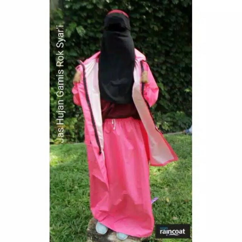 Jas Hujan Jaket dan Rok Taslan Original Azzam Raincoat Tidak Mudah Basah