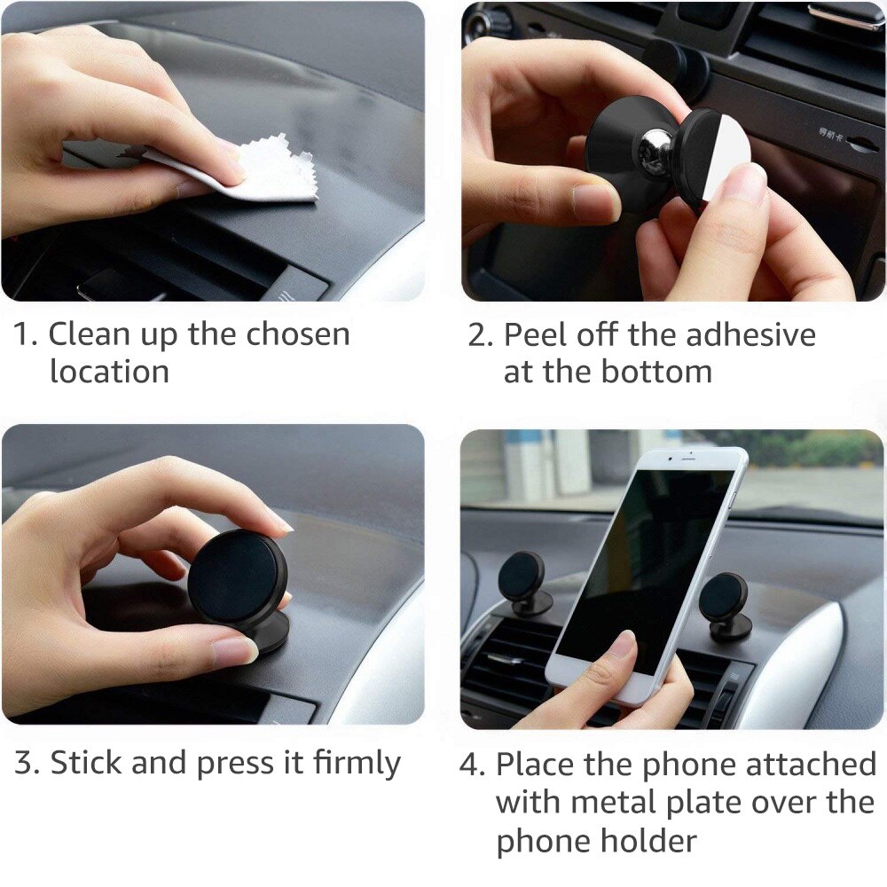 360° Rotatable Magnetic Car Phone Holder Support Instrument Mount Stand Car Interior Accessories