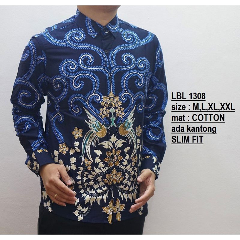 BAJU BATIK PRIA SLIM FIT MODERN DAN KEMEJA SLIMFIT MEWAH LENGAN PANJANG MIX CLOTHING LBL 453