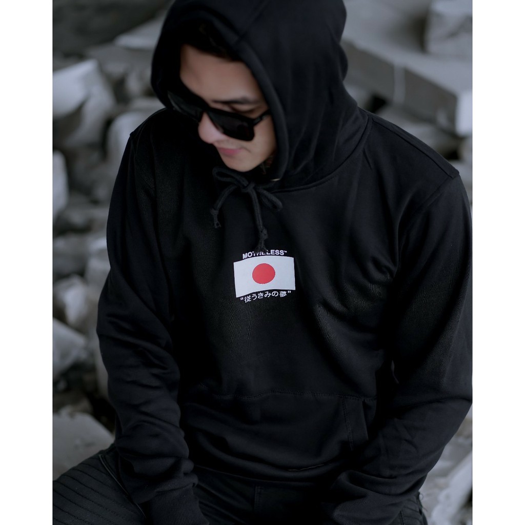 Jaket Hoodie MOTHBLES JAPANESE – Black  Edition Trendy Casual  Unisex Good Brand Quality Stylish