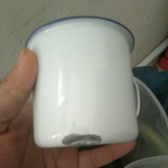 Gelas Mug Enamel 7cm Cangkir Jadul Teh Kopi