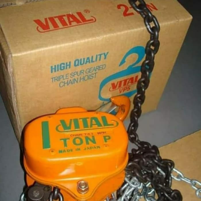 chain block vital 1 ton x 5 meter kerekan manual vital