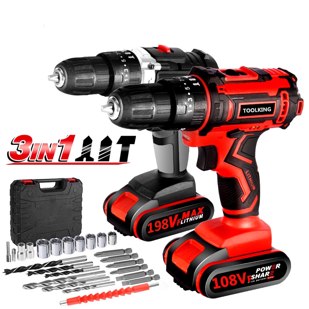 TOOL Baterai bor tanpa kabel  dan 198 volt Electric drill battery