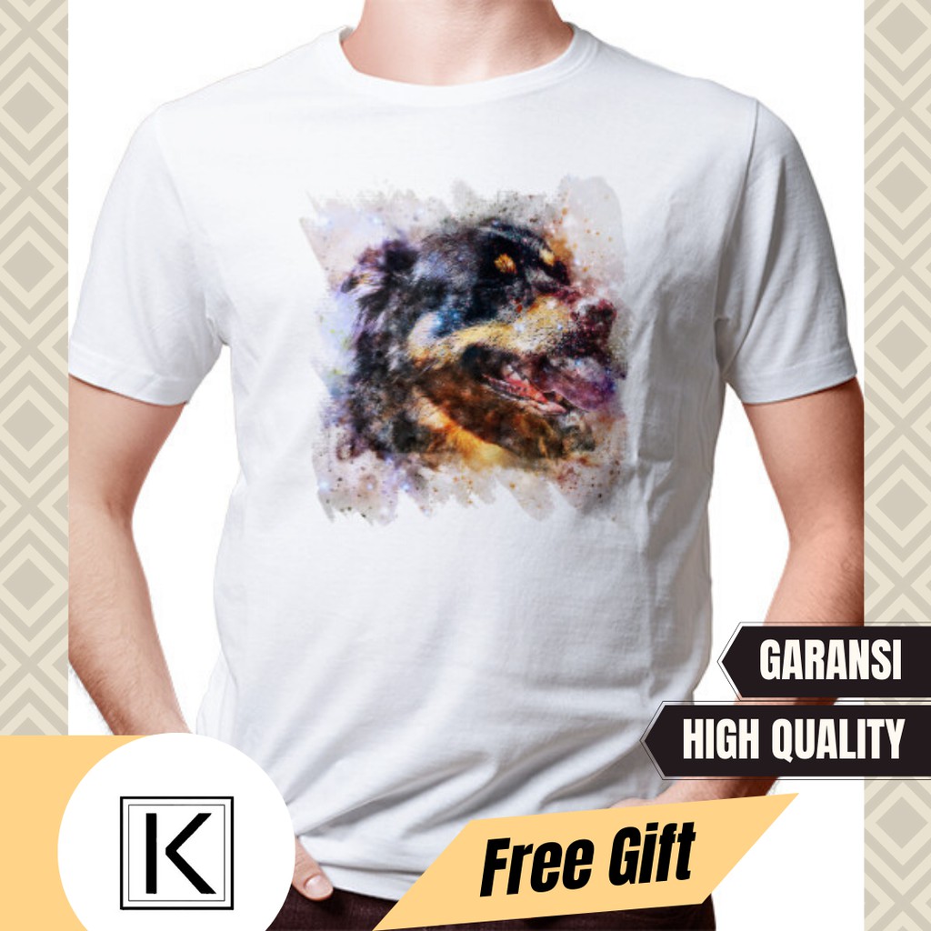 Kaos Anjing - Smiling Dog - kaos motif anjing kaos gambar anjing kaos unik kaos lucu kaos keren