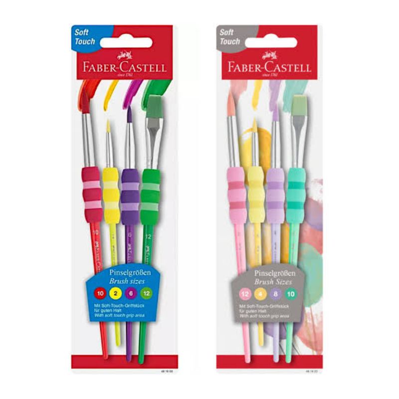

FABER CASTELL GRIP PAINT BRUSH BRIGHT PASTEL SET KUAS LUKIS DENGAN BANTALAN EMPUK