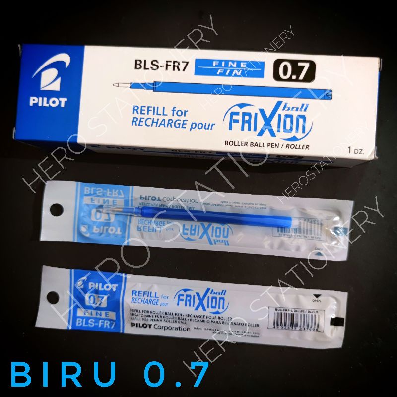 

Refill pen ballpen tinta bisa dihapus pilot frixion tinta biru 0.7 mm BLS-FR7