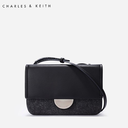 TAS SELEMPANG WANITA CHARLES & KEITH CLUTCH CNK-6050 BLACK ORIGINAL IMPORT BATAM TERMURAH