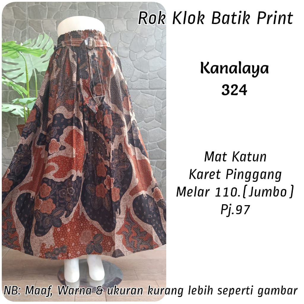 (Dijamin RealPict) Rok Batik original Pekalongan garansi harga termurah Rok Klok Modern By BellaQ-Kanalaya 324