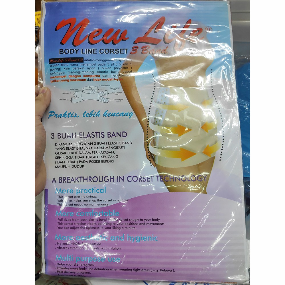 Korset Perut New Life Body Line Corset 3 Band Korset Pelangsing