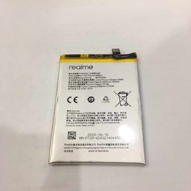 BATTEY BATRE BATERAI ORI 100% REALME 5/5i/C3/C11 BLP729