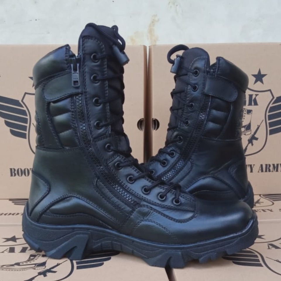 SEPATU PDL LGR RJR SOL DELTA APIK KULIT SAPI ASLI SEPATU PDL DINAS TNI POLRI SECURITY SATPAM