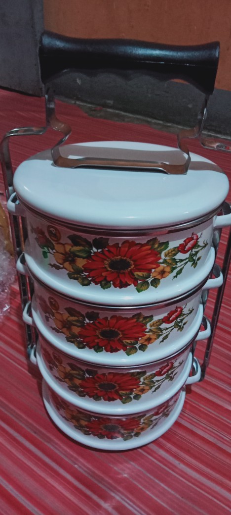 Rantang Susun Enamel Ukuran 14 Susun 4 Maspion